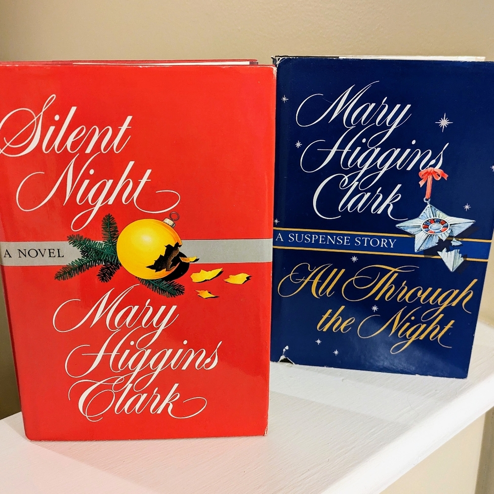 Set of Mary Higgins Clark Books "Silent Night", "All through the Night"